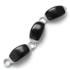 Boat Link Bracelet in Ebony Wood & Diamond