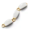 Boat Link Bracelet in White Ceramic