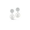 Boule Earrings in Diamond & Pearl
