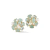 Bubble Earrings in Aquamarine & Yellow Gold
