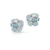 Bubble Earrings in Aquamarine & White Gold
