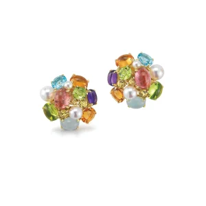 Bubble Earrings in Multi Stone