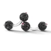 Canton Cufflinks in Black Jade & Ruby