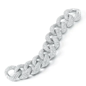 Classic Large Link Bracelet in Pave Diamond