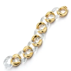 Classic Medium Link Bracelet in Crystal