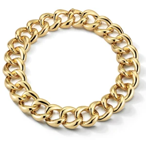 Classic Medium Link Necklace in Yellow Gold