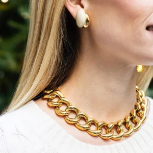 Classic Medium Link Necklace in Yellow Gold