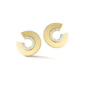 Disc Earrings Sapphire
