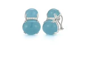 Double Cab Earrings in Aquamarine