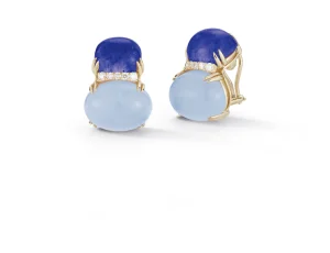Double Cab Earrings in Blue