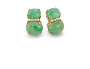Double Cab Earrings in Jade