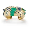 Jazz Cuff in Emerald, Sapphire & Diamond