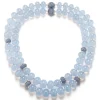 Juno Necklaces in Blue Chalcedony & Pave Sapphire