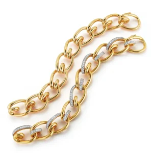 Medium Mousetrap Bracelet with Diamonds
