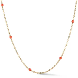 Mini Astro Necklaces in Coral, Pearl & Turquoise