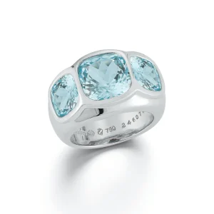 Mughal Ring in Blue Topaz