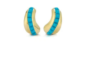 Rope Earrings with Turquoise