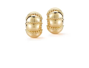 Shrimp Earrings in Yellow Gold