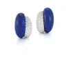 Silhouette Earrings in Lapis & Diamond