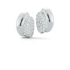 Silhouette Earrings in White Gold & Pave Diamond
