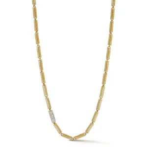 Verona Chain with Double Pave Diamond